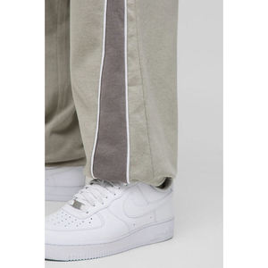 Pantalon droit décontracté à taille élastique avec bande réfléchissante pour homme, polyester uni, séchage rapide, logo personnalisé, pantalon de sport - Product Image 6