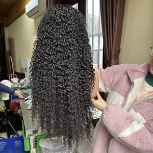 200 Density HD Swiss Peruvian Lace Front Hair <b>Wig</b>, Cuticle Aligned Glueless Full Hd Lace Frontal <b>Wig</b>,Curly <b>Wig</b> for <b>Black</b> Women - Product Image 1