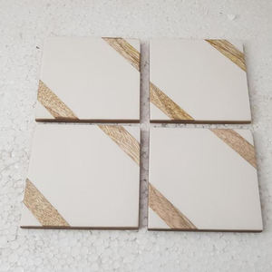 Sous-verre rond de luxe en pierre pour tasse à thé en marbre et incrustation de résine sous-verre taille personnalisée chez Star Crafts India pour la maison et le bureau - Product Image 3