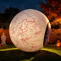 Décorations d'Halloween Géantes Gonflables en Forme d'Œil - 1m/3.3ft, 2m/6.6ft, 3m/10ft, 4m/13ft - Œil Gonflable Imprimé Effet Sanglant - Accessoire d'Horreur