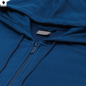 เสื้อฮู้ดสวมหัวสำหรับผู้ชายผ้าเทอร์รี่ผ้าฝ้าย100% ีเอสเตอร์ออกแบบได้ตามต้องการน้ำหนักเบาสีพื้นสไตล์ลำลอง - Product Image 4