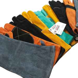Guantes de Soldador Resistentes al Calor de Cuero Duradero, Guantes de Seguridad con Forro de Algodón para Trabajar y Usar en la Parrilla - Product Image 4
