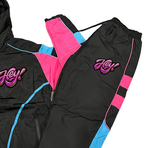 Unisex 2-Piece Sweat Suit Set Embroidered Windproof 100% Cotton Hoodie Sweatpants Jogger <b>Cargo</b> Pants Tracksuits - Product Image 6