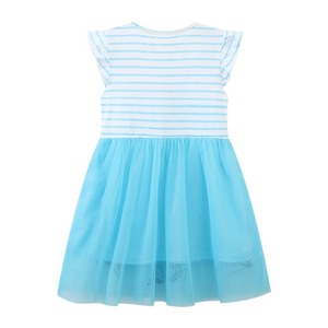 Vestido de Lujo para Niñas, Verano 2025, Informal, Transpirable, de Poliéster/Algodón, Manga Corta, Hasta la Rodilla - Product Image 2