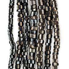 Antiguo negro blanco veneciano Chevron cuentas Ghana estilo africano cuentas de vidrio redondas CRISTAL MURANO VISHAL cuentas artesanía India - Product Image 2