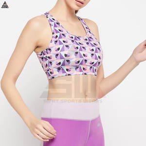 Soutien-gorge de sport de yoga respirant et écologique en gros avec logo frontal, couleurs et tailles personnalisables, maintien moyen pour femmes - Product Image 5