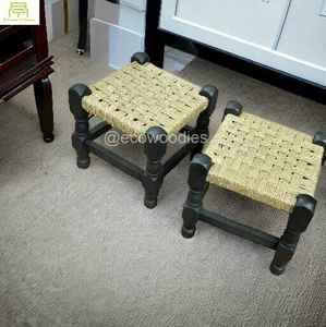 Tabouret bas en bois naturel Offre Spéciale tabouret pour salon escabeau en bois Console incrustée d'os - Product Image 2