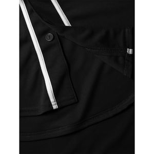 Maillot de baseball respirant pour hommes, t-shirts à rayures, boutons unis, maillot d'équipe vierge de sport, conception personnalisée, vêtements de sport en polyester - Product Image 4