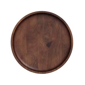 Plateau de service en bois naturel sur mesure pouf assiette de petit déjeuner polyvalente avec produit en bois décoratif commande minimum 100 pièces - Product Image 3