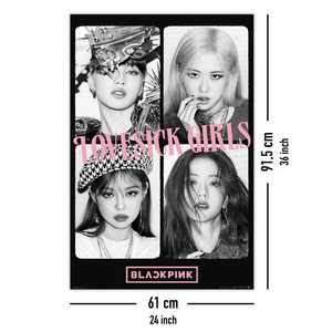 Affiche Blackpink Lovesick Girls, plaque avec design graphique noir et blanc - Product Image 2
