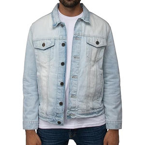 Vente en gros de veste personnalisée pour homme Veste en jean personnalisée de haute qualité pour homme, noire, élégante, unie, noire, personnalisée par OEM. - Product Image 1