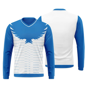 Camiseta de fútbol personalizable al por mayor, camiseta de fútbol de manga larga con impresión por sublimación, diseño uniforme personalizado - Product Image 2