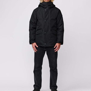 Veste parka matelassée à fermeture éclair de qualité supérieure, nouvelle collection de vêtements de sport élégants pour hommes, vente en gros, nouvelle veste parka à capuche en fourrure à la mode avec fermeture éclair et boutons - Product Image 2