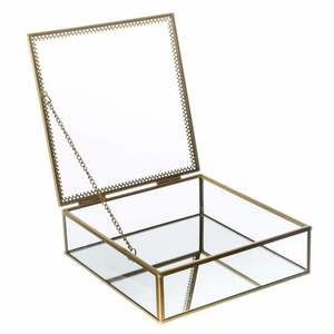 Joyero Premium de latón vintage con grabados florales y un intrincado mecanismo de bloqueo para una organización de joyería atemporal - Product Image 5