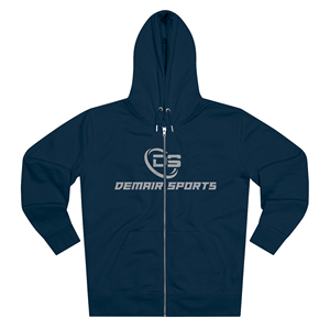 Sudadera con capucha de lana de algodón orgánico 100% personalizada bordado de invierno hombro caído cremallera Sudadera con capucha de gran tamaño gruesa 500 gramos ropa de calle - Product Image 3