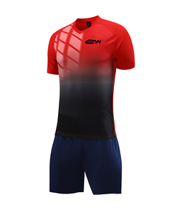 Uniformes de fútbol al por mayor Kits de fútbol de equipo personalizados a granel Poliéster Secado rápido Transpirable Impresión por sublimación Camisetas en blanco - Product Image 3