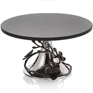 Célébration de fête de mariage de Noël support à gâteau en bois arrondi conception imprimée en émail brillant pour servir de la vaisselle - Product Image 3