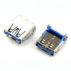 หัวต่อ USB 3.0 แบบตัวเมีย SMT มุมฉาก คุณภาพสูง เทคโนโลยี Ariba  หน้าสัมผัสแบบ Tin Contact  ตัวเรือน LCP+30% ใยแก้ว - Product Image 1