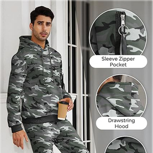 เสื้อฮู้ดแทรคสูทผู้ชายลายพิมพ์สปริง ลดราคาพิเศษ เป็นมิตรกับสิ่งแวดล้อม ระบายอากาศ กันลม เหมาะสำหรับใส่ออกกำลังกาย - Product Image 3