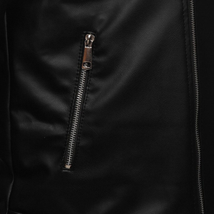 Blouson aviateur à capuche en cuir gaufré OEM pour hommes vente en gros fabrication de qualité supérieure cuir souple surface manches longues couleur avant - Product Image 5