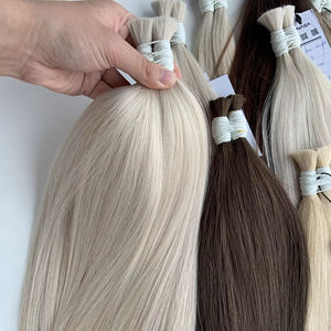 Precio al por mayor 32 pulgadas Extensiones de cabello virgen vietnamita Doble dibujado 100g Colores claros a granel - Product Image 1