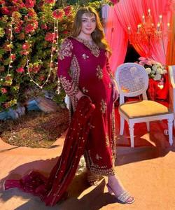 Ensembles Anarkalikurta en coton traditionnels élégants et vintage pour femmes, style indien pakistanais, coupe régulière, longueur au sol, cousus - Product Image 2