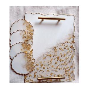 Meilleur plateau en résine époxy de Style nordique avec caboteur en résine 100% meilleure qualité de plateau en résine fait main meilleur prix emballage personnalisé - Product Image 3