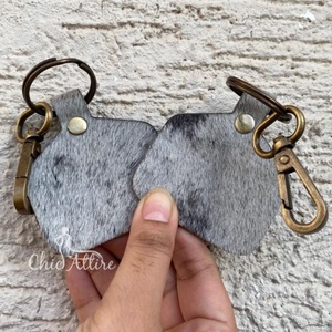 พวงกุญแจหนังแท้ย้อนยุคหรูหราพรีเมียมพวงกุญแจหนังโลโก้แบรนด์ที่กำหนดเอง - Product Image 1