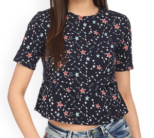 100% Cotton Women's Vintage Floral Print Sleeveless V-neck A-Line Mid-Calf <b>Ruffled</b> Blouse <b>All</b> Sizes - Product Image 2