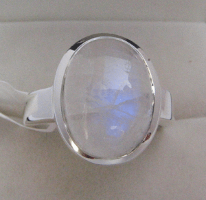Shah Gems Women's Natural Rainbow Moonstone <b>Ring</b> 14k Marquise Bezel Setting <b>925</b> Sterling <b>Silver</b> Everyday Wear - Product Image 1