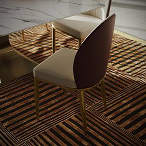 Sillas de Comedor de Diseño Contemporáneo con Tapicería de Cuero Sintético y Estructura de Aluminio - Muebles para el Hogar - Product Image 2