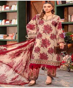 Robe indienne modeste pour femme de style pakistanais Salwar Kameez avec un beau design de costume de pelouse - Product Image 1