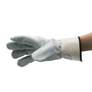 ถุงมือทำงานหนังวัวแยกทนความร้อนถุงมือเชื่อมและก่อสร้างสำหรับผู้ชาย - Product Image 3