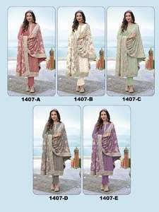 Georgette-Kit de bordado de alta calidad con Dupatta, conjunto de bordado de alta calidad con Dupatta Indian, para negocios, Salwar, Kameez - Product Image 2
