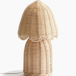 Lampe de nuit en rotin tissé naturel au meilleur prix-Lampe de table champignon faite à la main pour une ambiance relaxante - Product Image 2