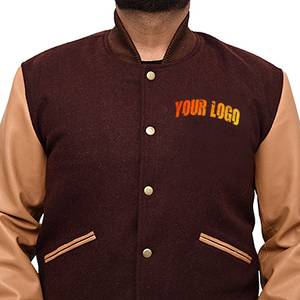 2025 abrigos con logotipo de chenilla personalizados para hombre, chaqueta universitaria de lana de béisbol Letterman Varsity, chaqueta universitaria de manga completa a granel en blanco Varsity - Product Image 3
