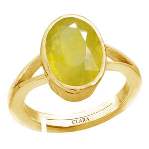 Certified Natural Yellow Sapphire Pukhraj Gemstone <b>Rings</b> for Everyday Wear - Product Image 1