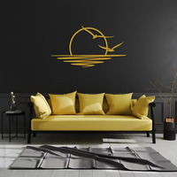 Décoration Murale Métal Art Déco Sunrise 2025 – Nouvelle Arrivée – Cigales de la Mer Découpées au Laser – Décoration Murale pour la Maison