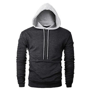 Men's Winter Embroidered Pullover Soft Fleece Hoodie with Color Block Long Sleeve Lightweight Sweatshirt and Pockets - Product Image 1