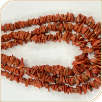 Perles de corail rouge italien naturel AAA, forme irrégulière lisse, taille 10-12 mm, environ 20 pouces de long, Alif International, tiers certifié