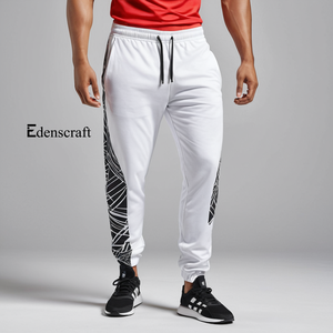 Pantalons de jogging décontractés pour hommes, imprimés, confortables, de poids moyen, écologiques, à séchage rapide, en molleton, avec cordon de serrage - Product Image 2