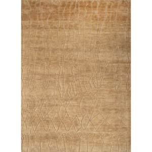 พรมขนสัตว์ถักมือสีเบจและสีน้ำตาลลายนามธรรมสำหรับห้องนั่งเล่น ทางเข้าบ้าน และห้องนอน-PKWL-214 - Product Image 1