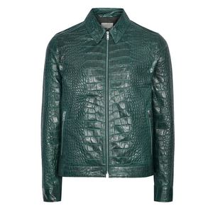เสื้อแจ็คเก็ตหนังแท้ลายหนังจระเข้ทันสมัย คุณภาพสูง สวมใส่สบาย มีสไตล์ อุ่น ระบายอากาศได้ดี ทนทาน สำหรับผู้ชาย - Product Image 3