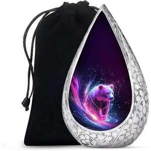 Urna de cremación de lágrima de nuevo diseño de precio bajo para cenizas humanas adultas, urna funeraria decorativa de recuerdo con bolsa de terciopelo gratis - Product Image 6