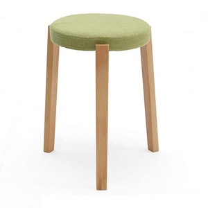 Confortable et relaxant tabouret assis complet Base en bois trois jambes Base canapé coussin haut élégant maison Ware petit tabouret - Product Image 1