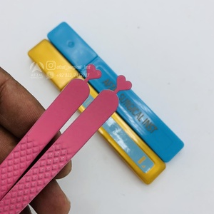 Gancho y Estilo Universal, pinzas para pestañas de acero inoxidable sostenibles, doradas para pinzas de agarre de fibra, mango rosa, CNC personalizado - Product Image 6