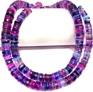 พลอยแซฟไฟร์หลายสีคุณภาพสูง ผลิตในห้องปฏิบัติการ รูปทรงกลมเรียบ สำหรับทำเครื่องประดับ ได้รับการรับรองจาก IGI น้ำหนัก 20 กะรัต ขนาด 8x10 9x11 - Product Image 3