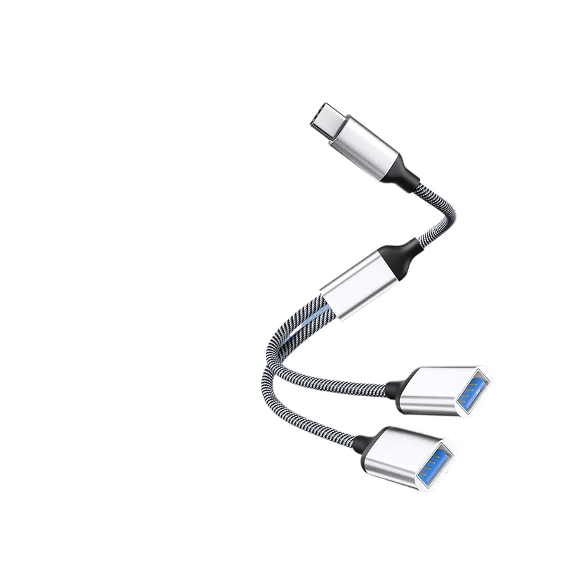 สายแยกสายชาร์จ USB Extender Type-c ท่าขยาย USB แฟลชไดรฟ์ฮับหลายพอร์ต