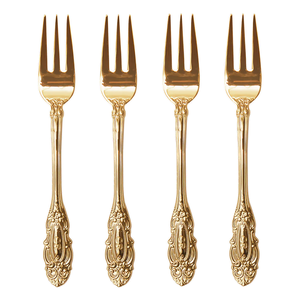 Ventaja Calidad Latón Tenedor Cuchara Mesa Fiesta Obsequios Alta calidad 4 piezas Mango de lujo Diseño Tenedor - Product Image 1