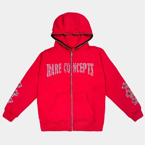 ผู้ชายที่กําหนดเอง Rhinestones เต็มหน้าเสื้อกันหนาวหมวก Streetwear คุณภาพดีที่สุดแฟชั่นสวมราคาถูก U Nisex ฮิปฮอปเสื้อฮู้ดทําในปากีสถาน - Product Image 4